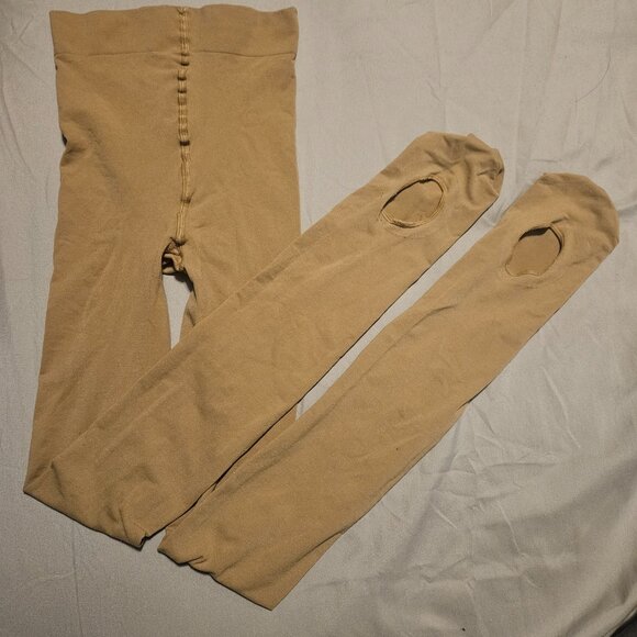 FOUR (4) PAIR Daydance Girls' Transition Tights, size L (2 white, 2 tan) NWOT - Picture 3 of 3